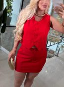 conjunto short/saia alfaiataria c/colete 3132