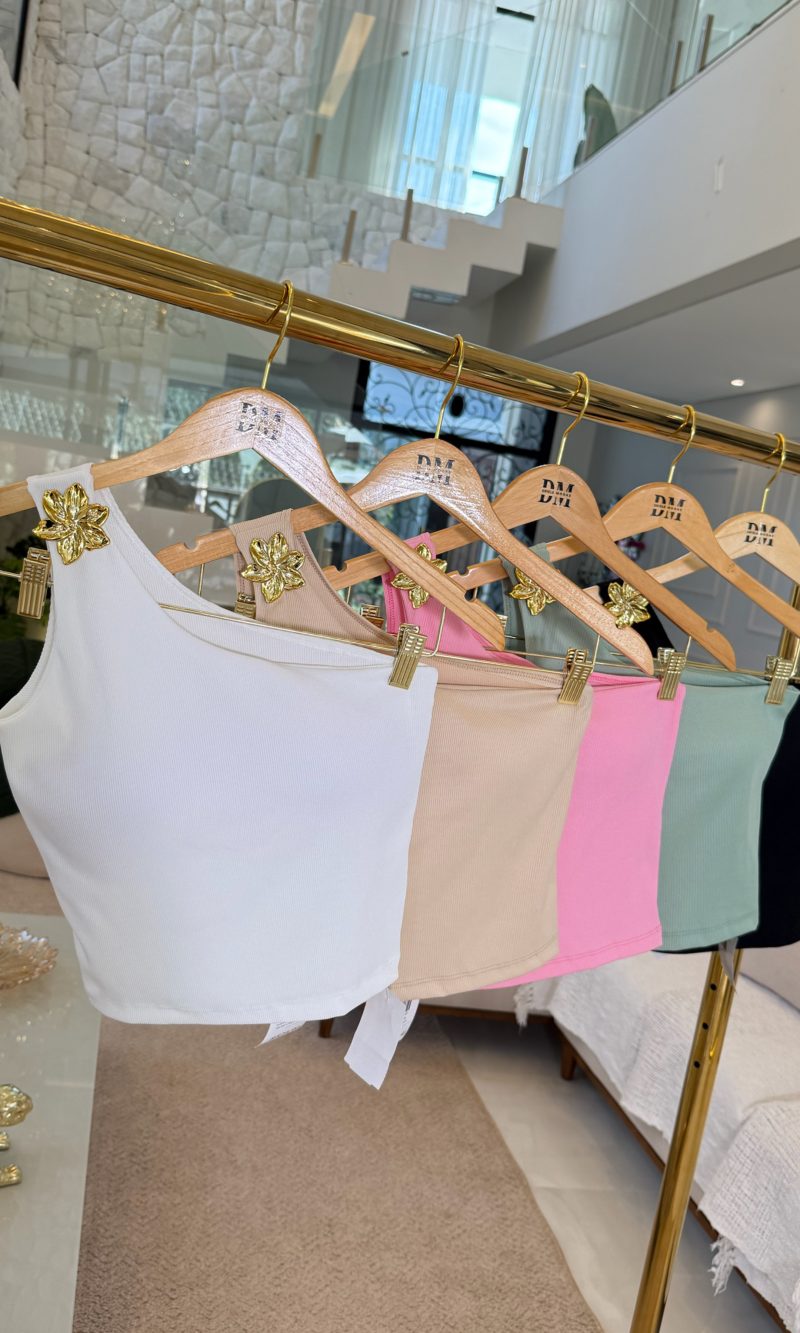 cropped canelado c/detalhe flor 3133