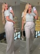 blusa listrada c/botões 3277