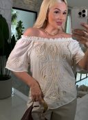 blusa bordada ciganinha 3276