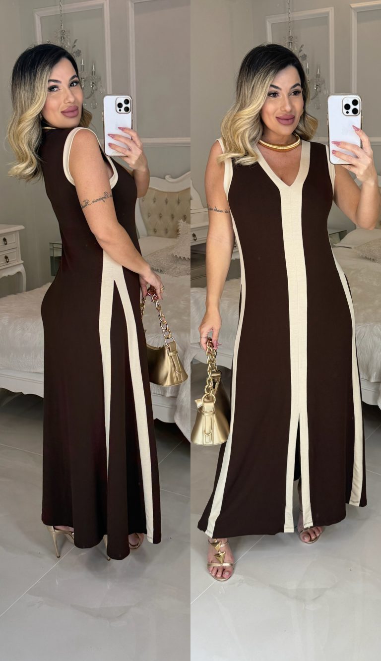 vestido malha listrado luciana 3270