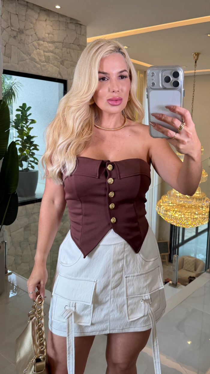 tomara que caia c/botão laila 3251 nude tomara que caia c/botão laila 3251 nude