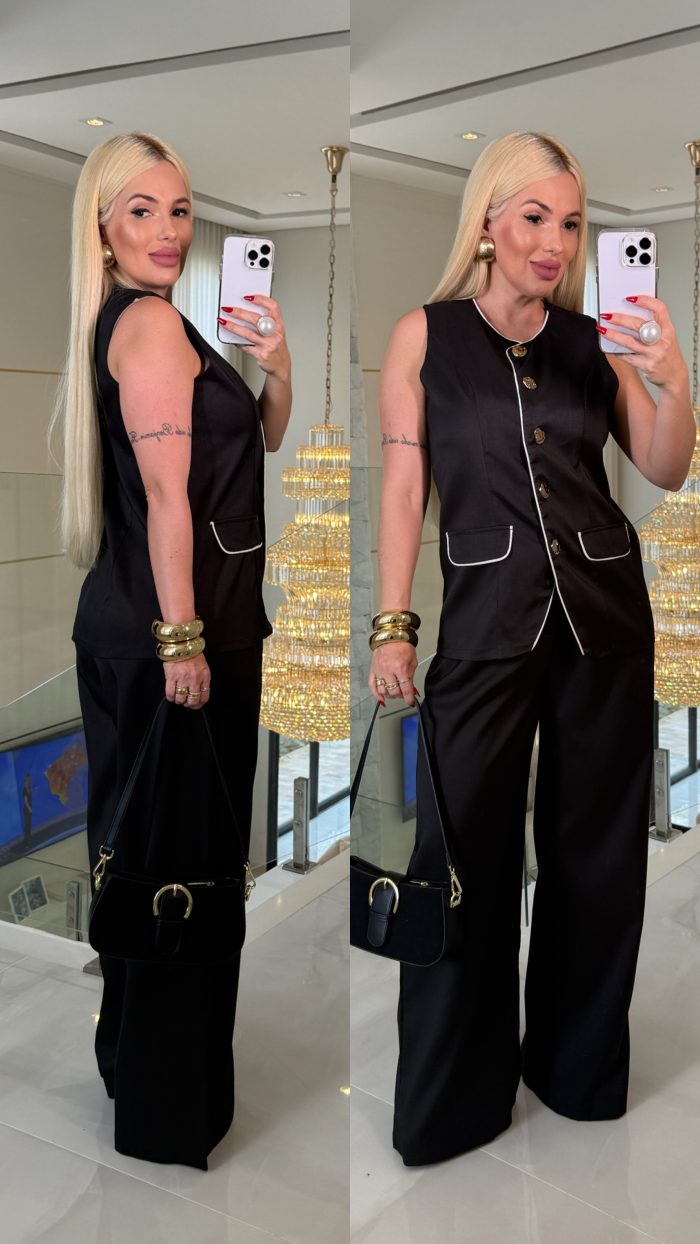 conjunto daiane alfaiataria botões dourado 3229 conjunto daiane alfaiataria botões dourado 3229