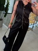 conjunto daiane alfaiataria botões dourado 3229