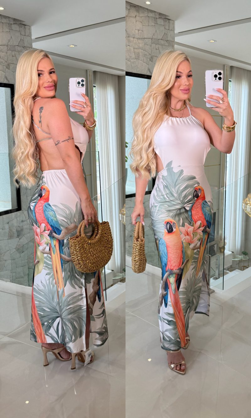 vestido estampado c/bojo marília 3266