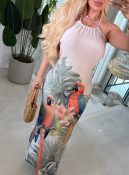 vestido estampado c/bojo marília 3266