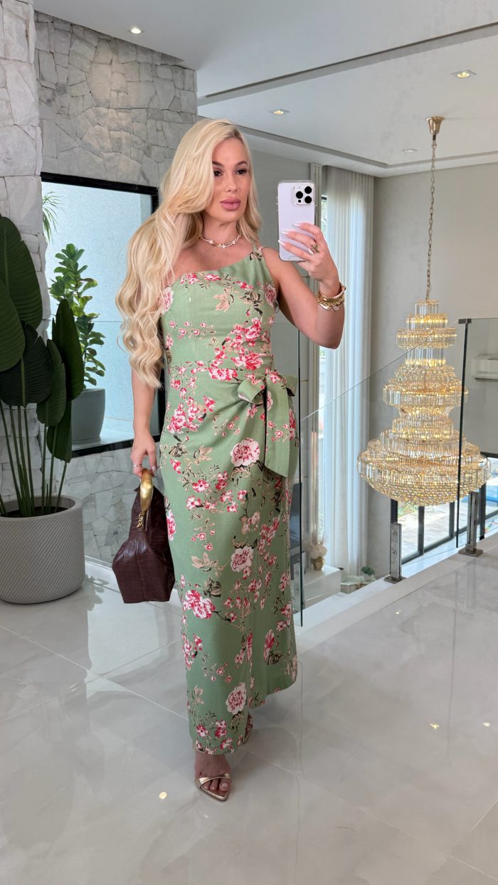 vestido longo de linho estampado 3241 vestido longo de linho estampado 3241