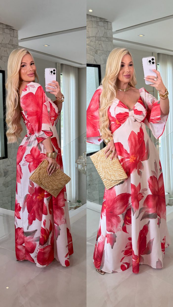 vestido longo estampado olívia 3255