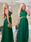 vestido longo c/medalha 3284