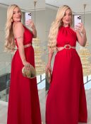 vestido longo c/medalha 3284