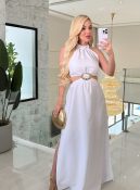 vestido longo c/medalha 3284