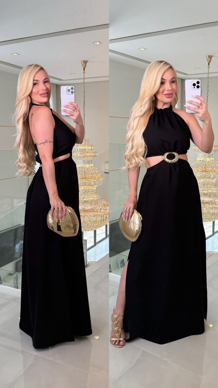 vestido longo c/medalha 3284 vestido longo c/medalha 3284