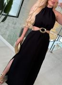 vestido longo c/medalha 3284