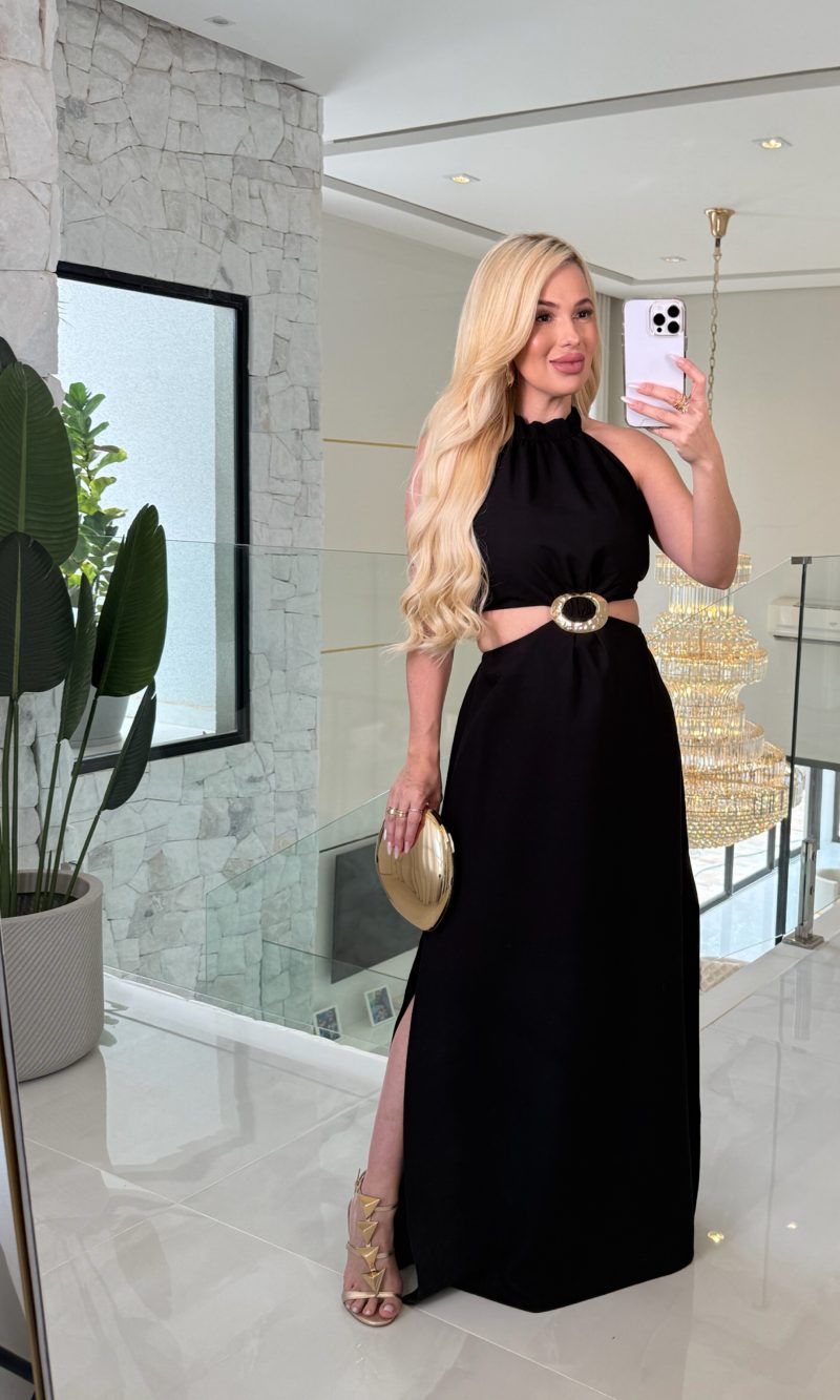 vestido longo c/medalha 3284 vestido longo c/medalha 3284