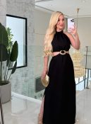 vestido longo c/medalha 3284