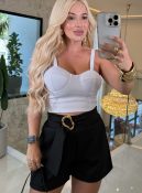 short alfaiataria c/fivela dourada 3364