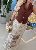 colete c/botão dourado marcia 3293