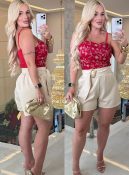 short alfaiataria c/fivela dourada 3364