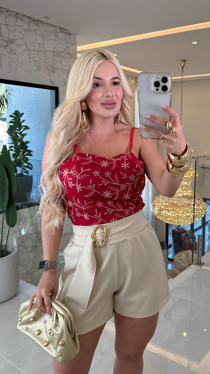 short alfaiataria c/fivela dourada 3364 short alfaiataria c/fivela dourada 3364