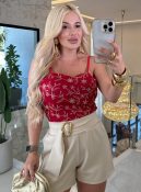 short alfaiataria c/fivela dourada 3364