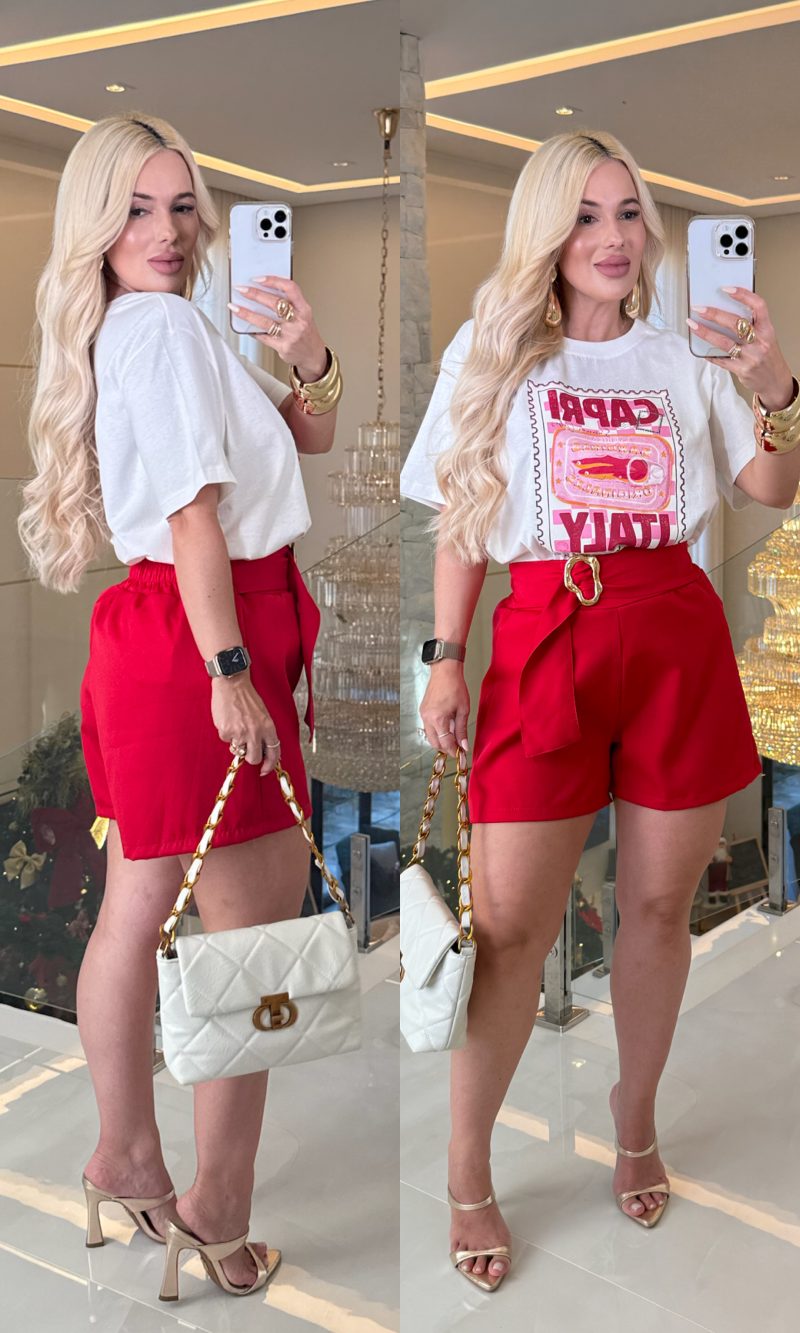 short alfaiataria c/fivela dourada 3364