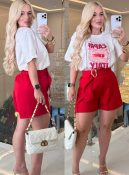 short alfaiataria c/fivela dourada 3364