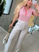 blusa listrada c/botões 3277