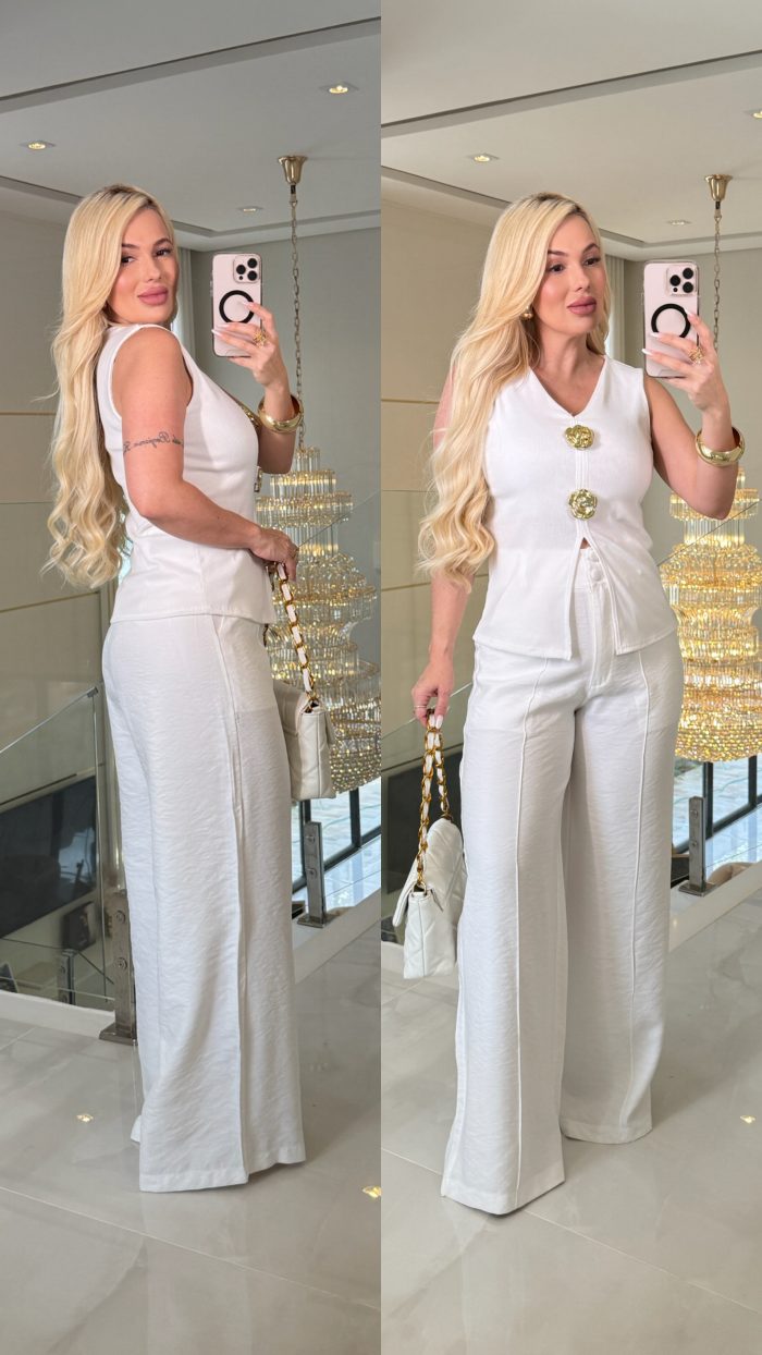 blusa canelada c/flor 3280 blusa canelada c/flor 3280