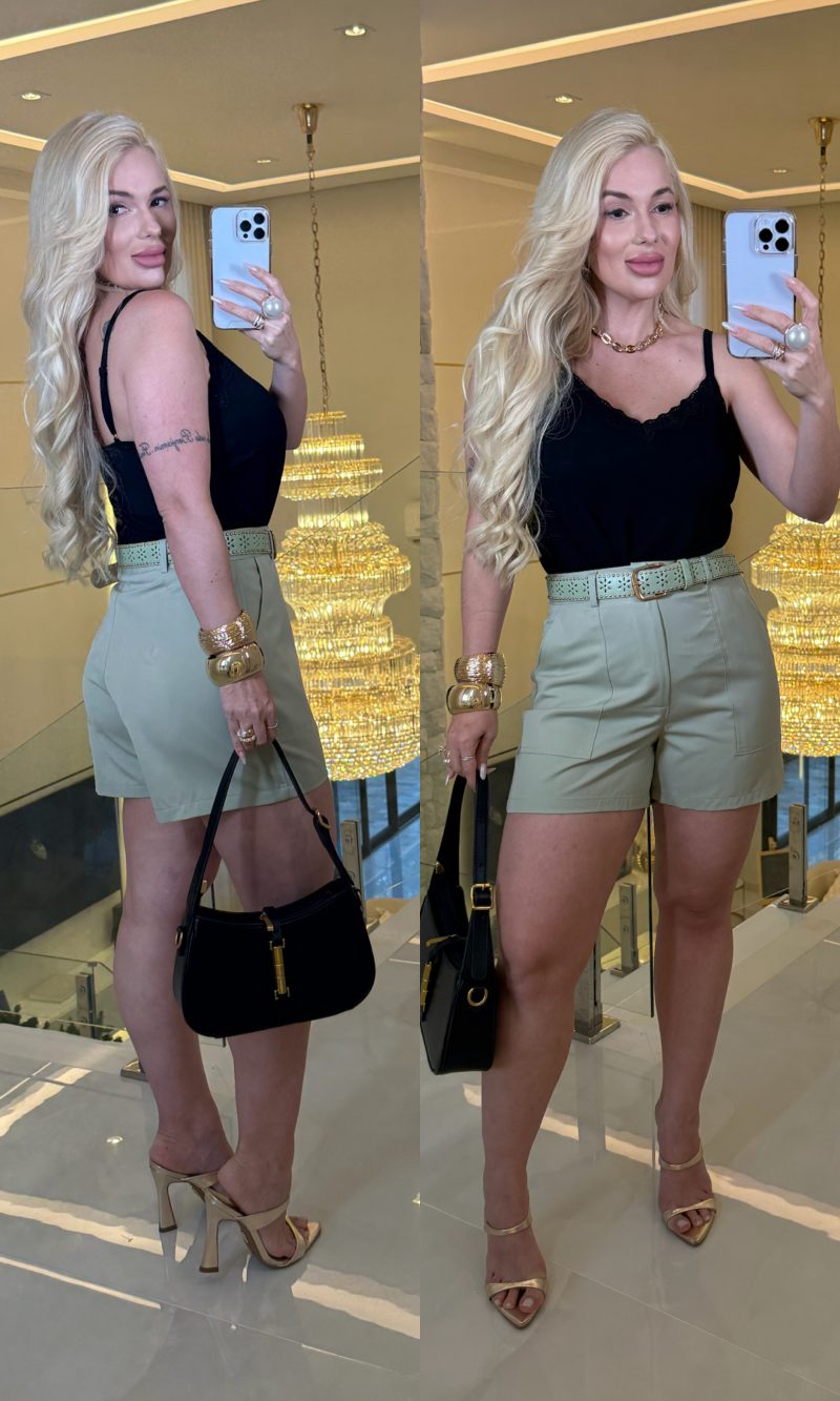 short c/cinto luxo 3285