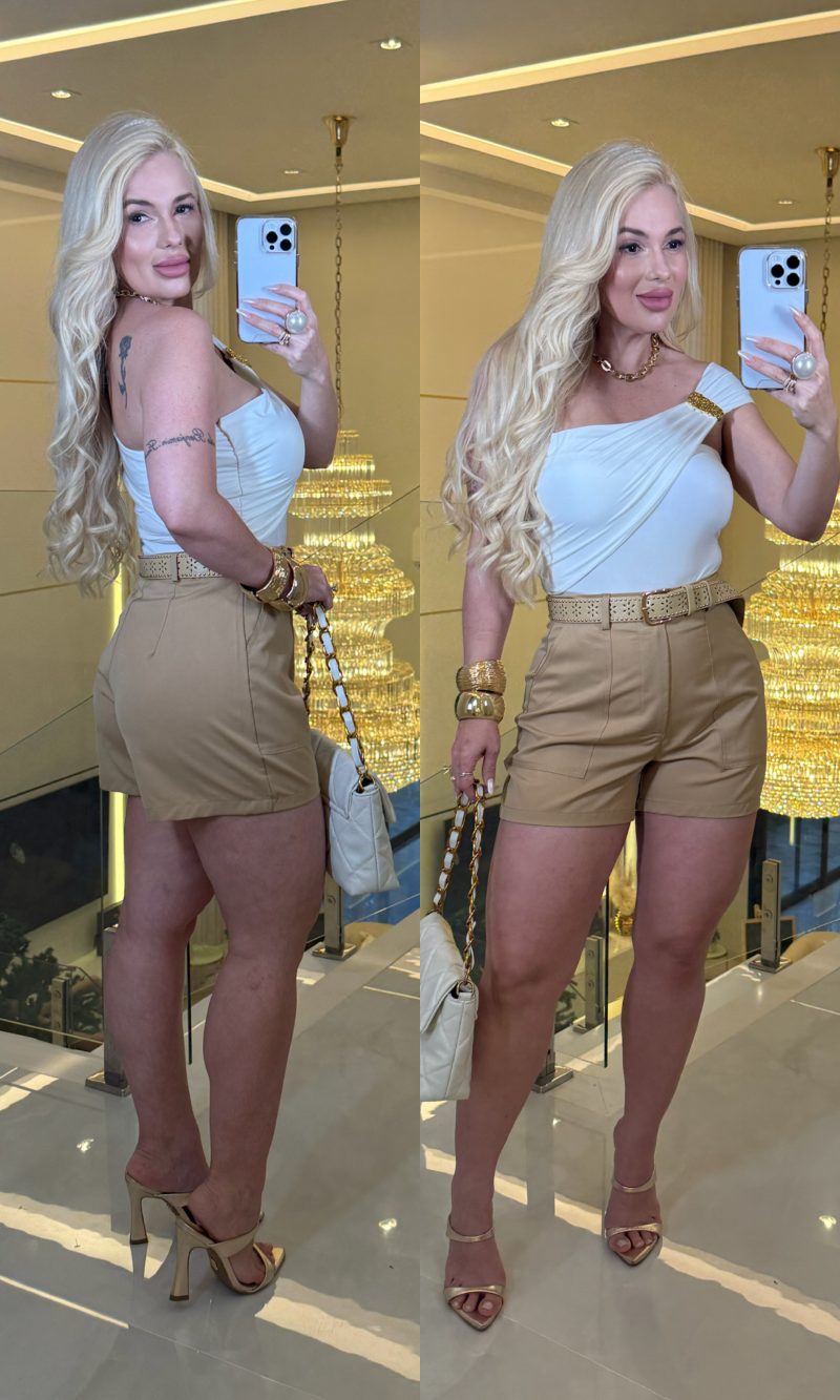 short c/cinto luxo 3285