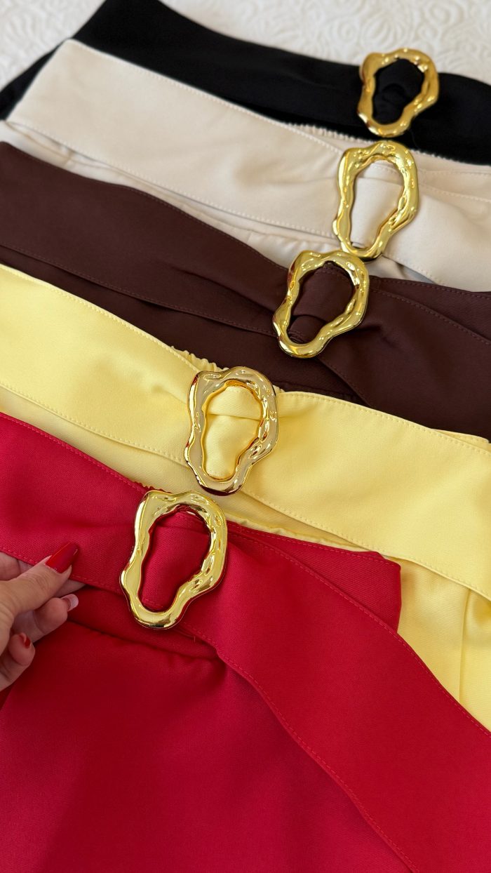 short alfaiataria c/fivela dourada 3364 short alfaiataria c/fivela dourada 3364