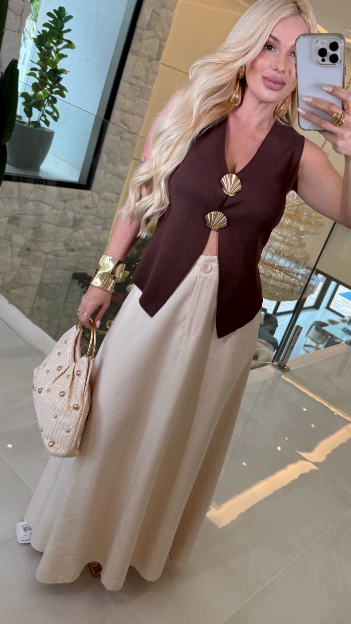 colete modal c/concha 3334 colete modal c/concha 3334