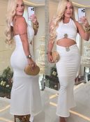 vestido longo c/detalhe dourado 3358