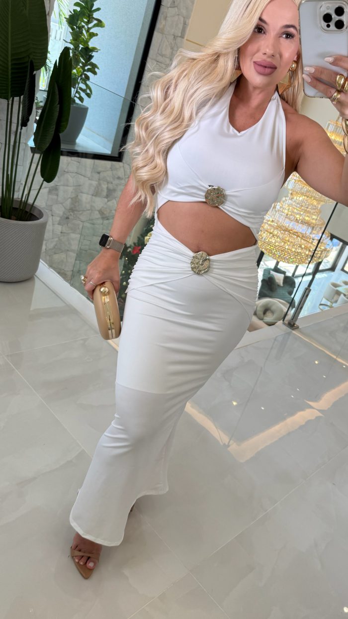 vestido longo c/detalhe dourado 3358 vestido longo c/detalhe dourado 3358