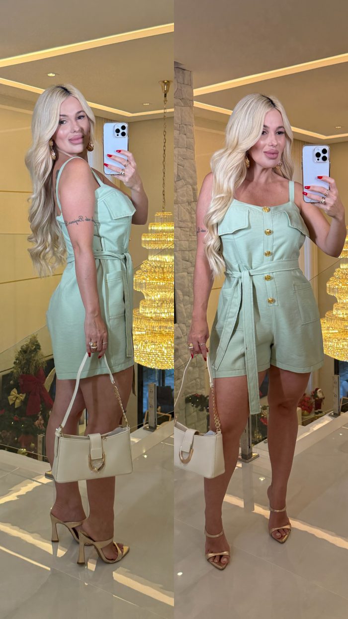 macacão c/botões dourado 3384 macacão c/botões dourado 3384