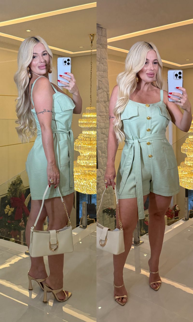 macacão c/botões dourado 3384