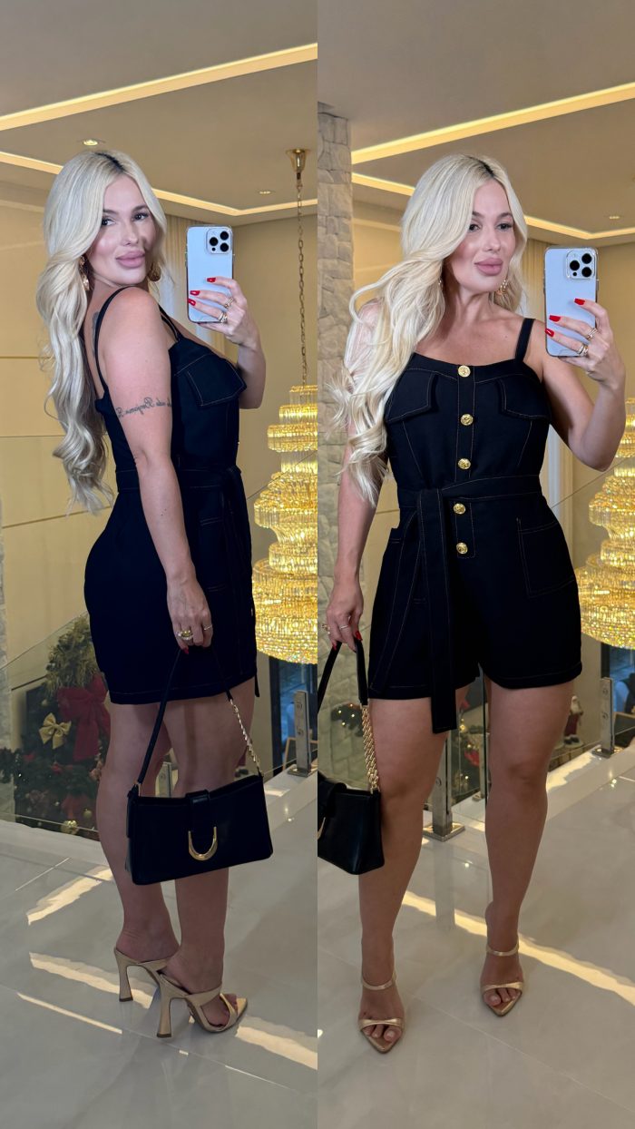 macacão c/botões dourado 3384 macacão c/botões dourado 3384