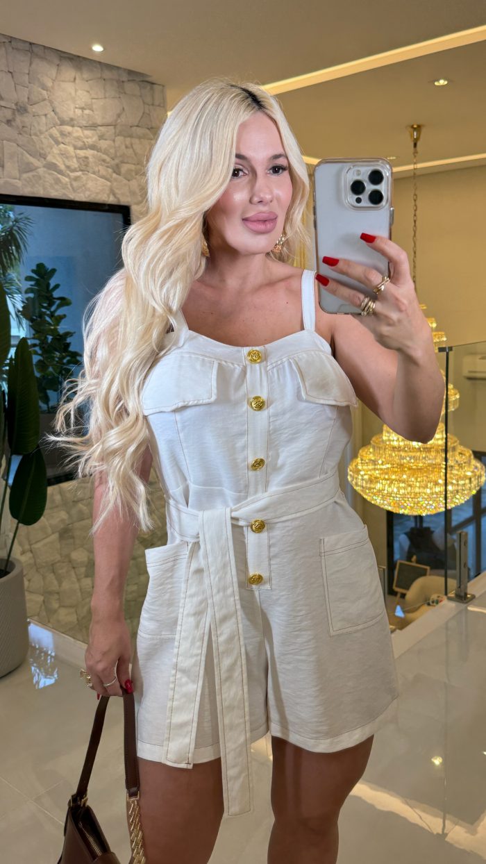 macacão c/botões dourado 3384 macacão c/botões dourado 3384