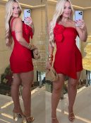 vestido macacão flor 3406