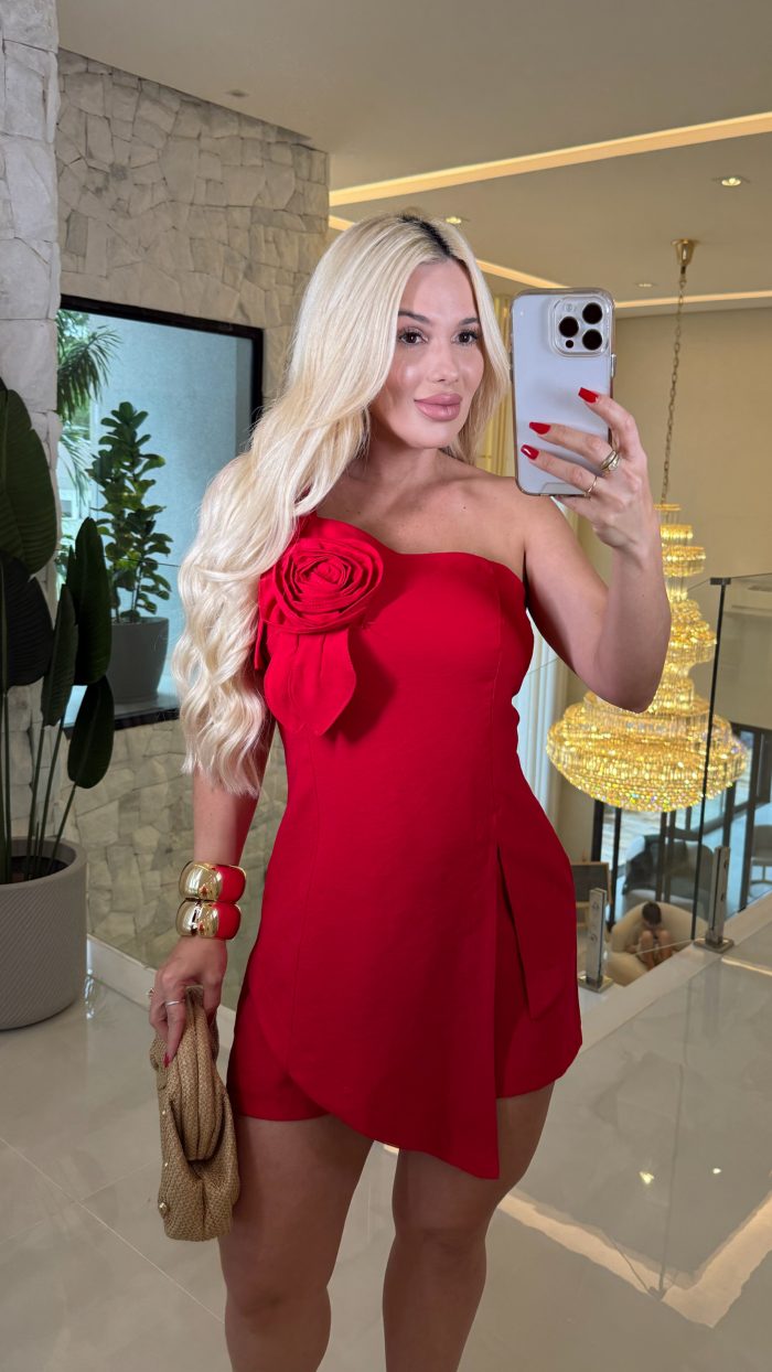 vestido macacão flor 3406 vestido macacão flor 3406