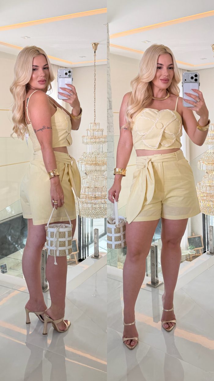 conjunto joelma c/ flor 3550 conjunto joelma c/ flor 3550