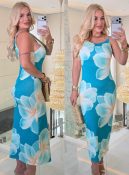 vestido malha estampado izabelly c/ bojo 704