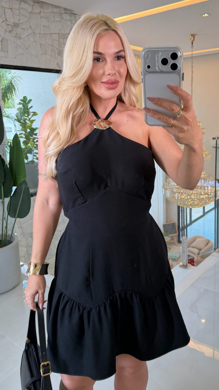 vestido detalhe orgânico marrant c/ bojo 3546 vestido detalhe orgânico marrant c/ bojo 3546