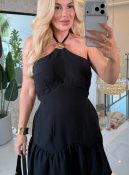 vestido detalhe orgânico marrant c/ bojo 3546