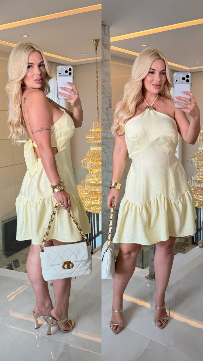 vestido detalhe orgânico marrant c/ bojo 3546