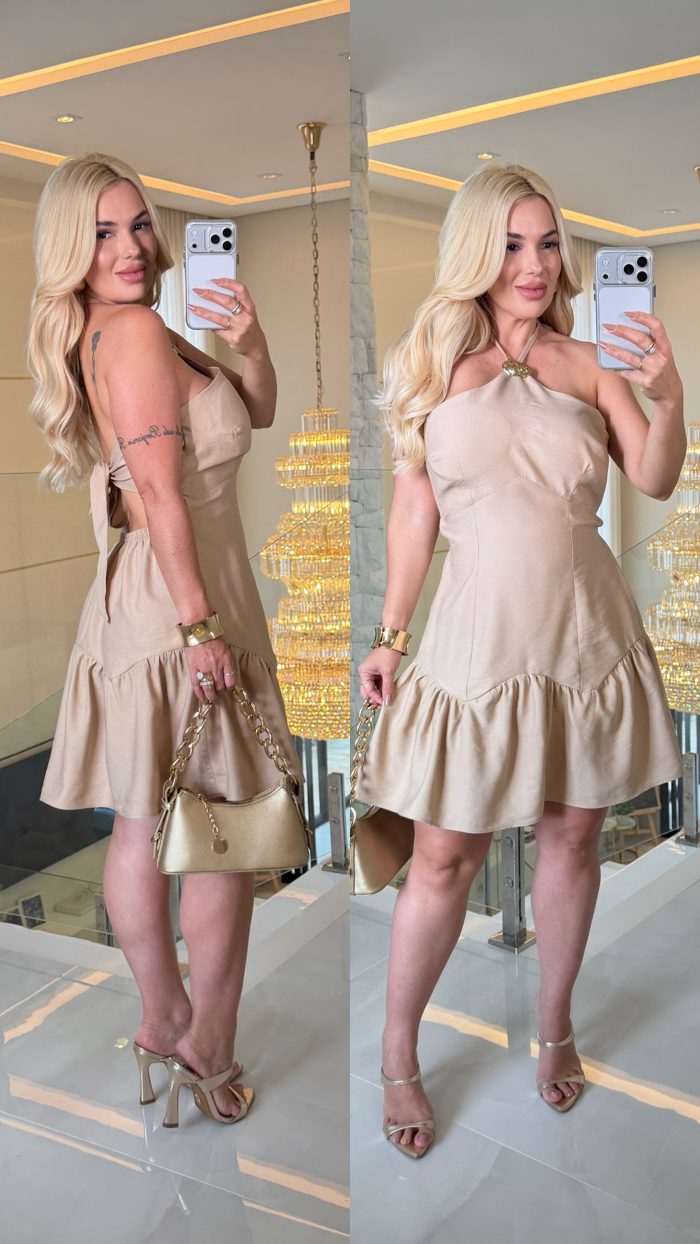 vestido detalhe orgânico marrant c/ bojo 3546 vestido detalhe orgânico marrant c/ bojo 3546