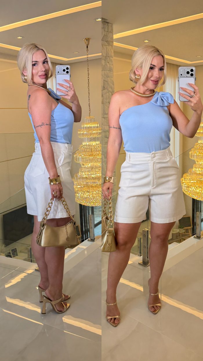 blusa karen laço no ombro canelado c/ bojo 3532 blusa karen laço no ombro canelado c/ bojo 3532