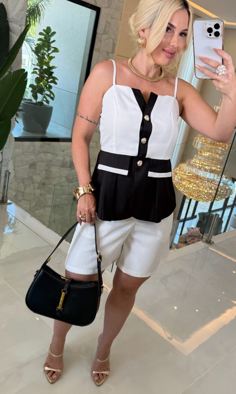 vestido celina babado botão curto vestido celina babado botão curto