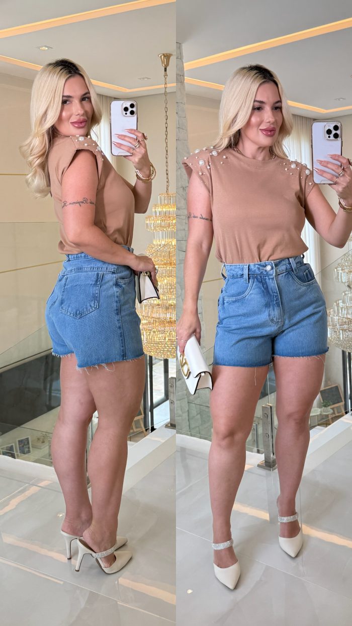 blusa deo c/ perolas e ombreira 3516 blusa deo c/ perolas e ombreira 3516