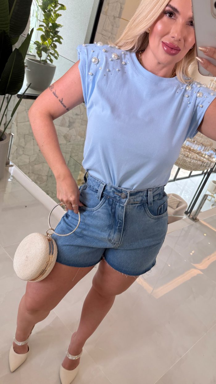 blusa deo c/ perolas e ombreira 3516 blusa deo c/ perolas e ombreira 3516